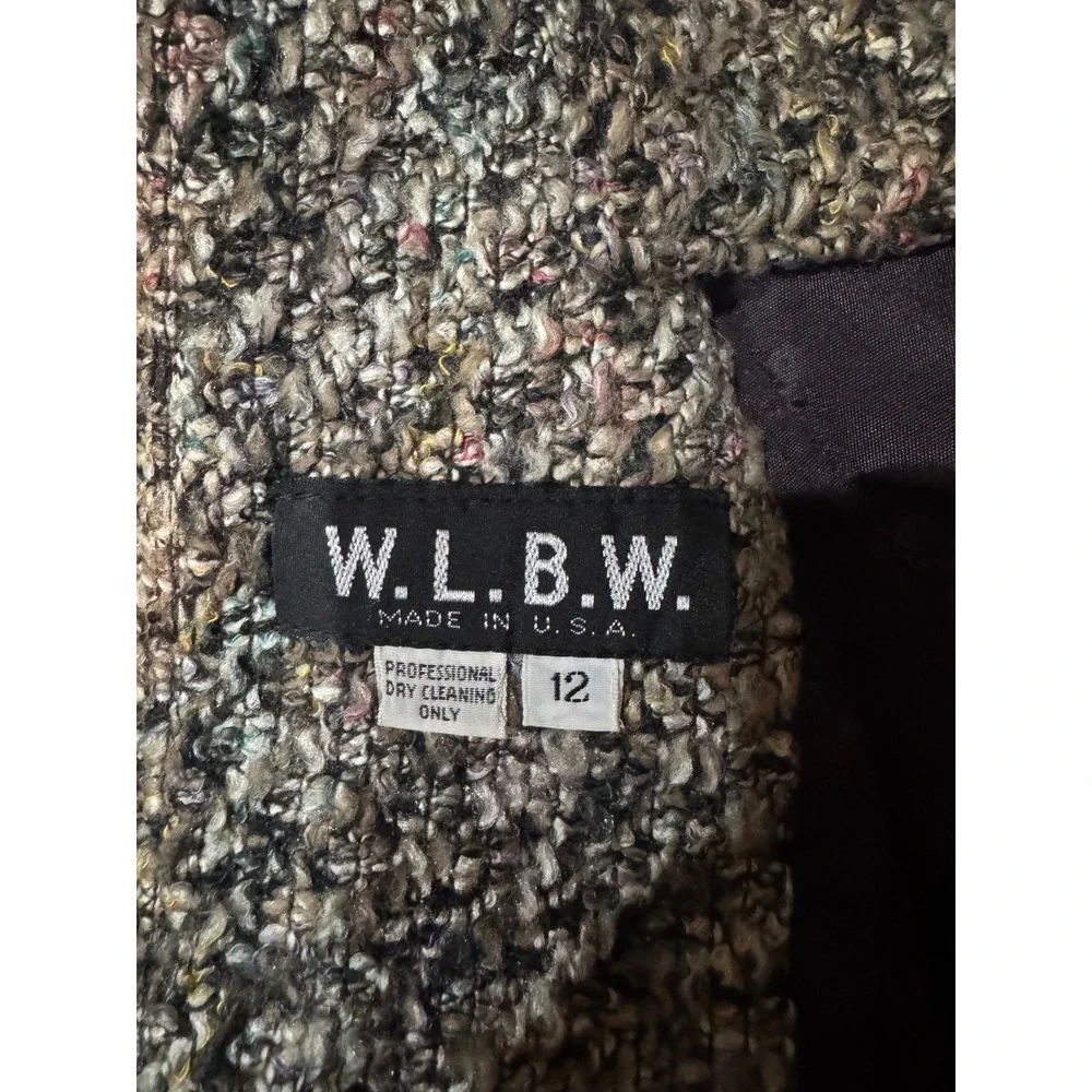 W.L.B.W. Tweed Blazer Jacket Single Button Career Made in USA Size 12‎ vintage